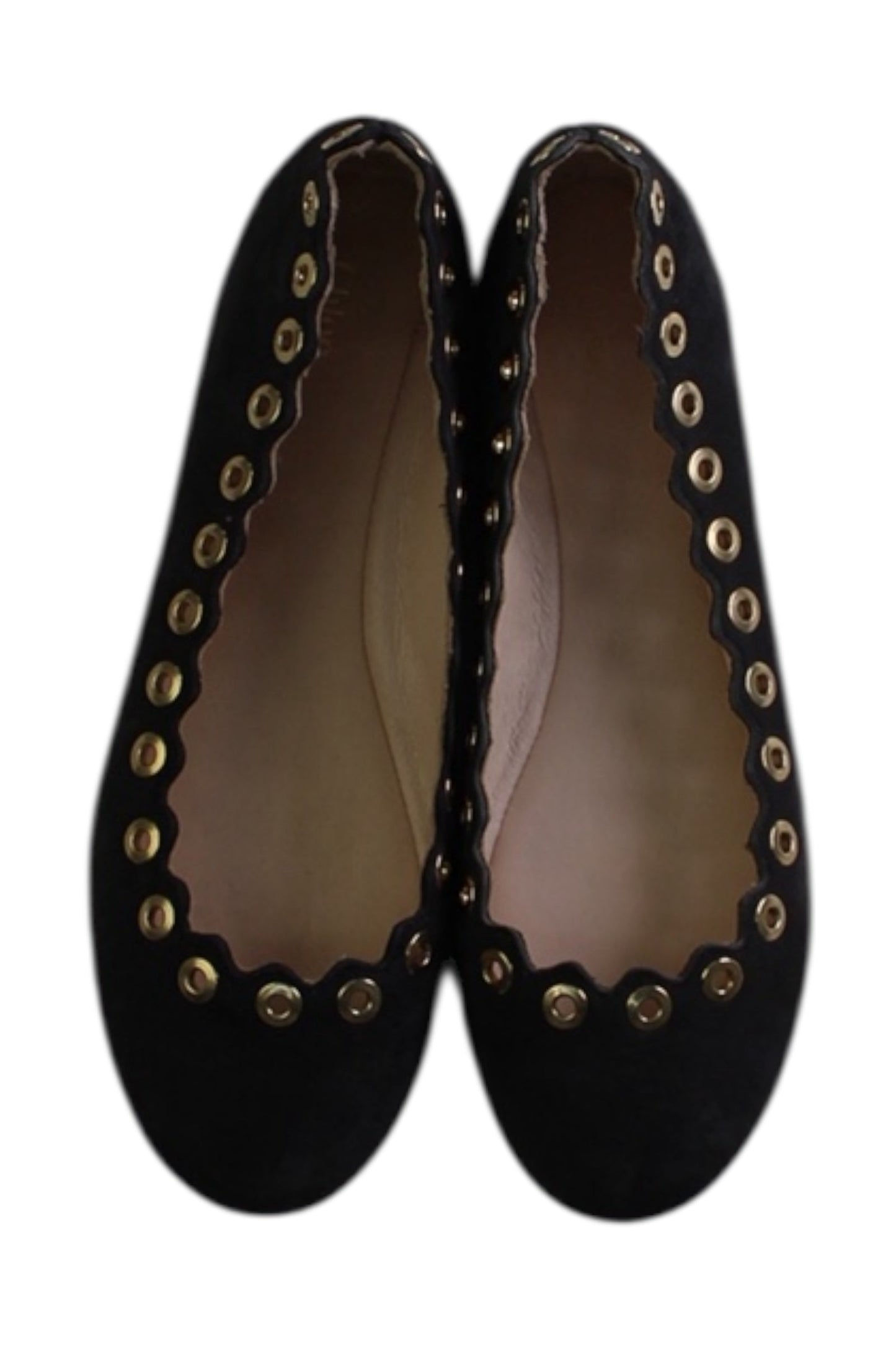 Chloe Eyelet Detail Flats EU34